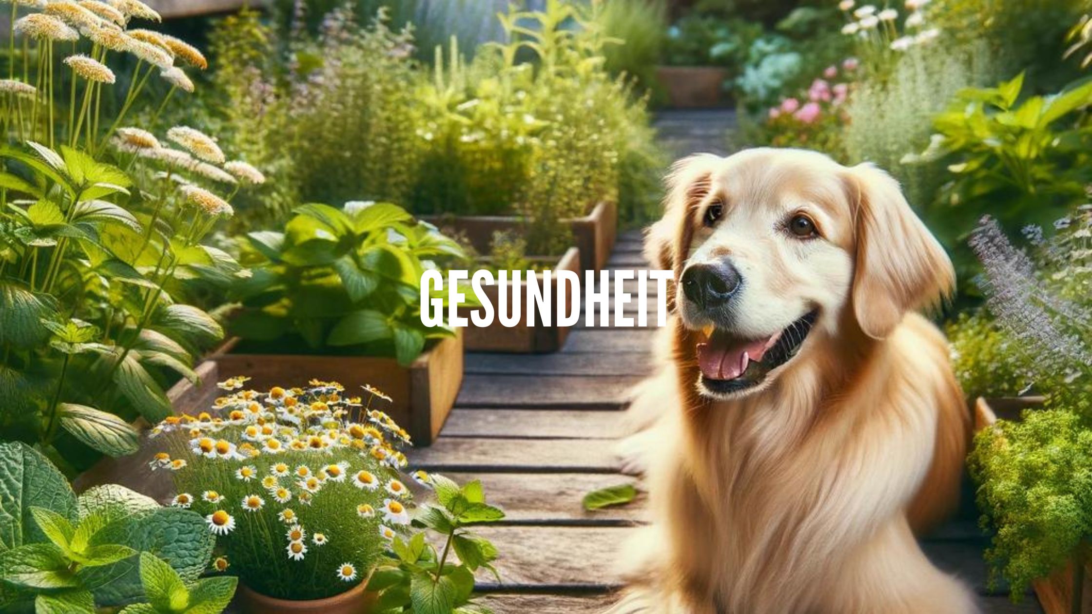 Goldie im Garten